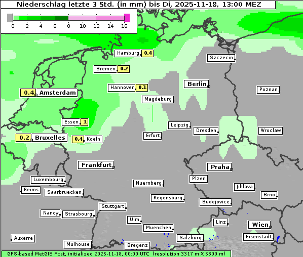 Niederschlag, 18. 11. 2025