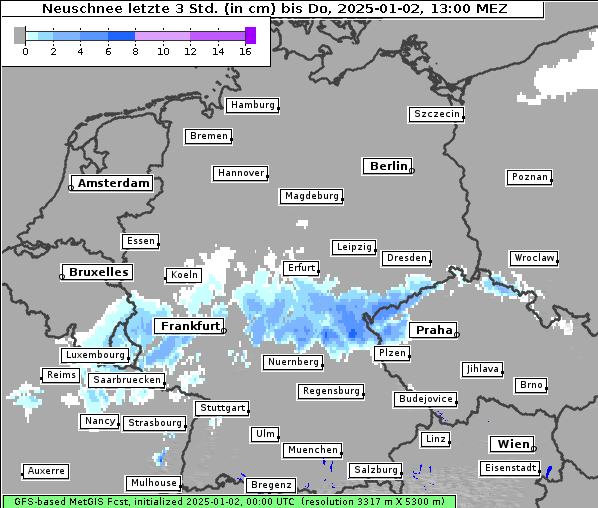 Neuschnee, 2. 1. 2025