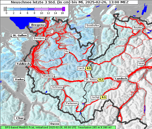 Neuschnee, 26. 2. 2025