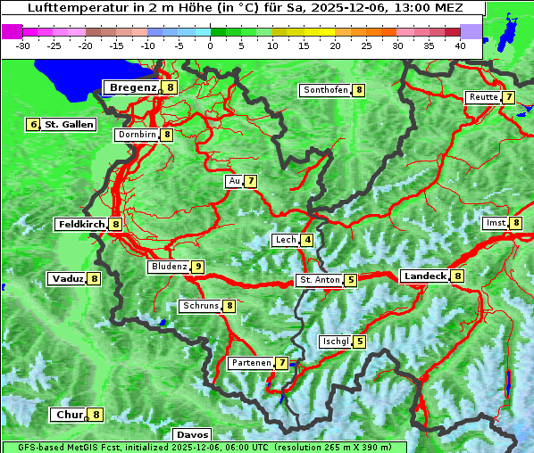Temperatur, 6. 12. 2025