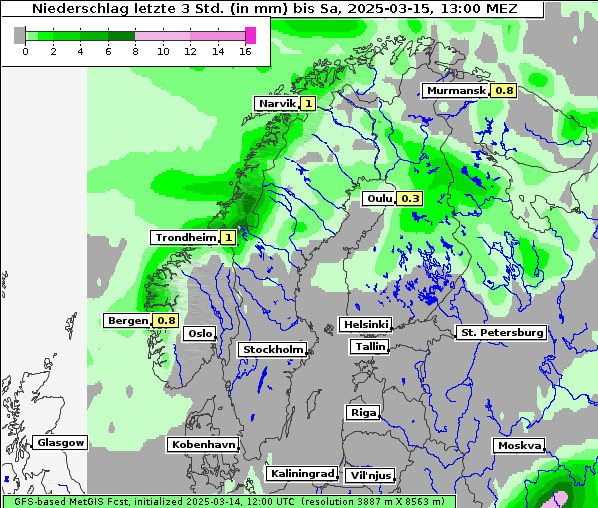 Niederschlag, 15. 3. 2025