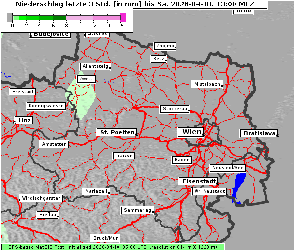 Niederschlag, 18. 4. 2026