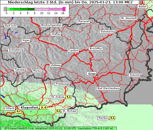Niederschlag, 23. 1. 2025