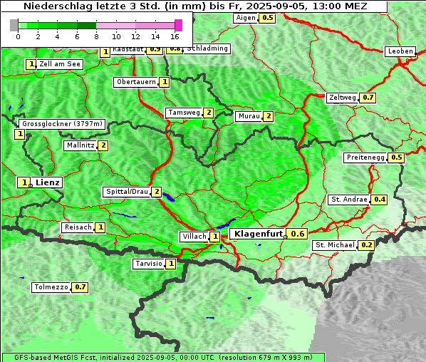 Niederschlag, 5. 9. 2025