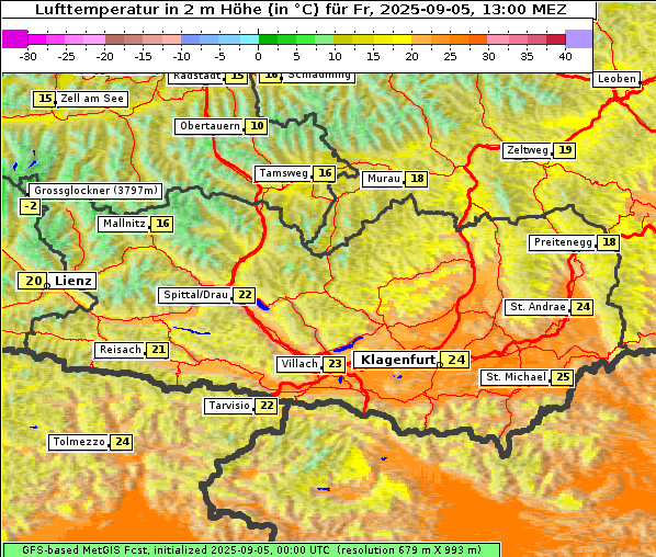 Temperatur, 5. 9. 2025