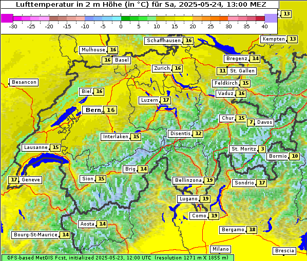 Temperatur, 24. 5. 2025