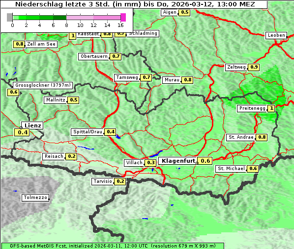 Niederschlag, 12. 3. 2026