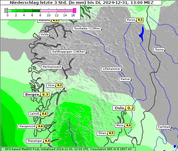 Niederschlag, 31. 12. 2024