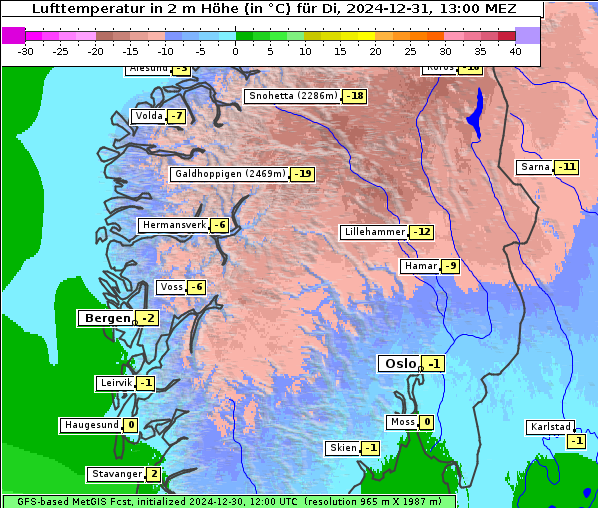 Temperatur, 31. 12. 2024