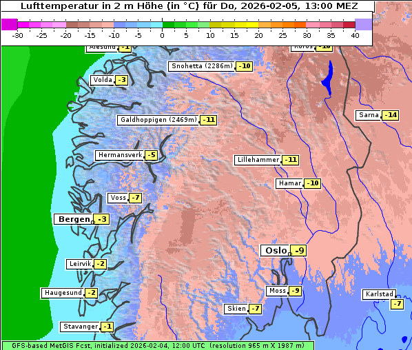 Temperatur, 5. 2. 2026