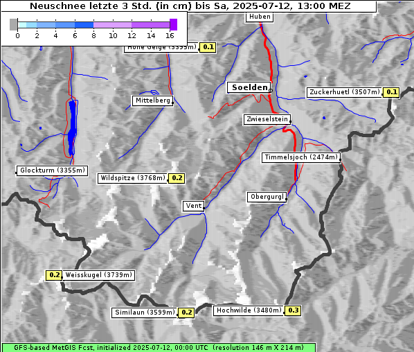 Neuschnee, 12. 7. 2025