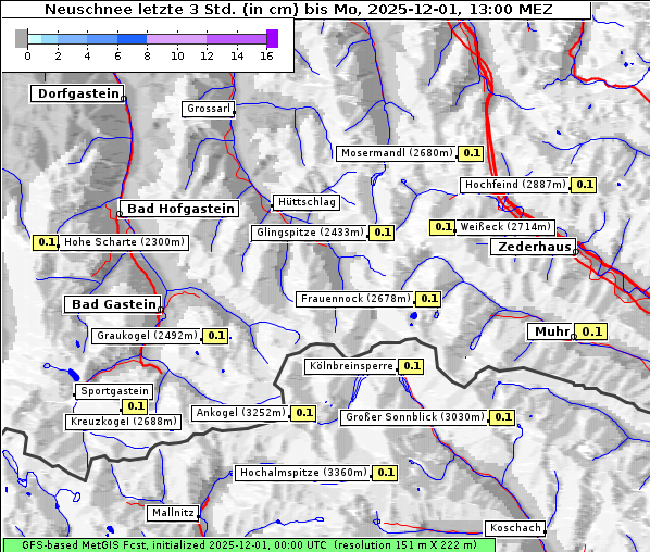 Neuschnee, 1. 12. 2025