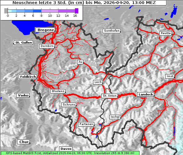 Neuschnee, 20. 4. 2026