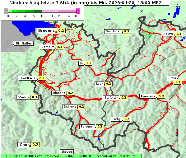 Niederschlag, 20. 4. 2026