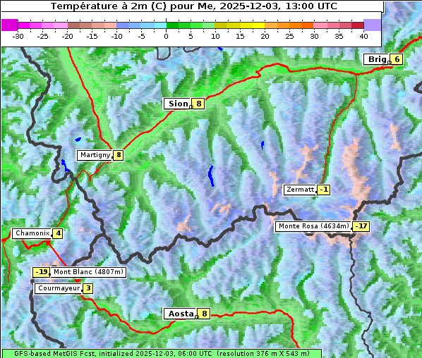 Temperatur, 3. 12. 2025