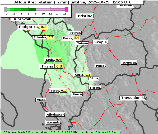 Niederschlag, 25. 10. 2025