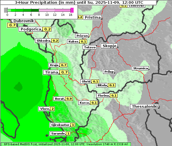 Niederschlag, 9. 11. 2025