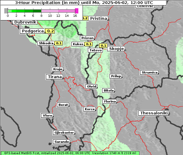 Niederschlag, 2. 6. 2025