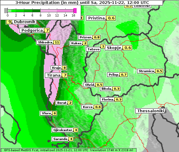 Niederschlag, 22. 11. 2025