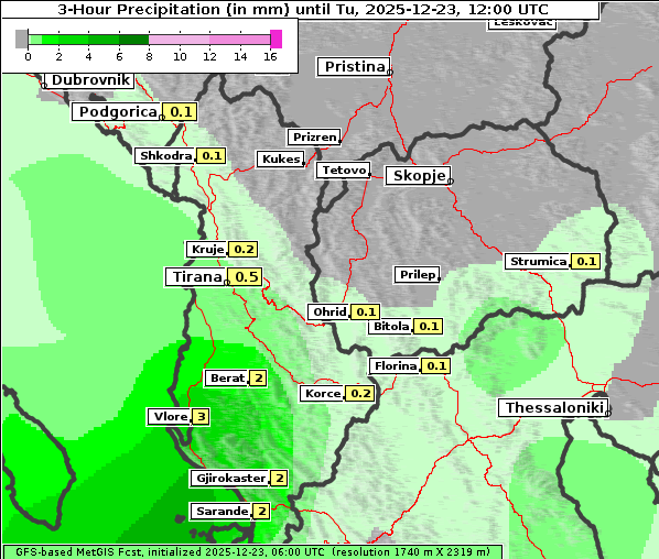 Niederschlag, 23. 12. 2025