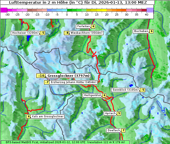 Temperatur, 13. 1. 2026