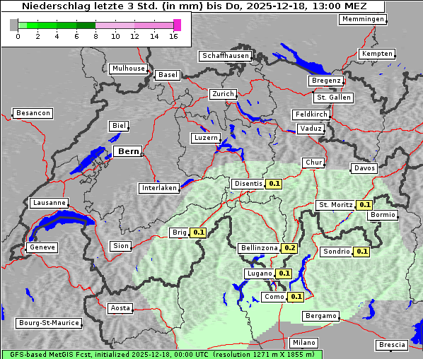 Niederschlag, 18. 12. 2025