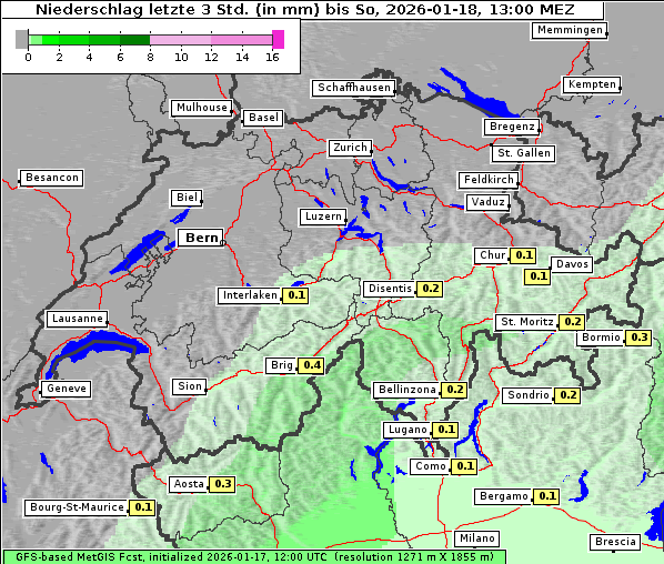 Niederschlag, 18. 1. 2026