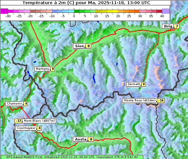 Temperatur, 18. 11. 2025