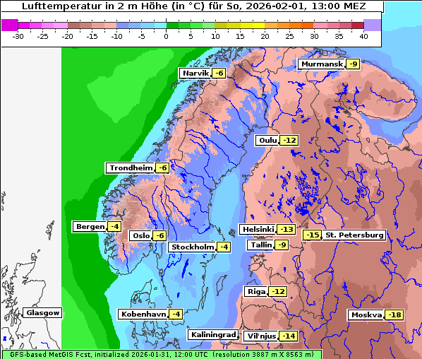 Temperatur, 1. 2. 2026