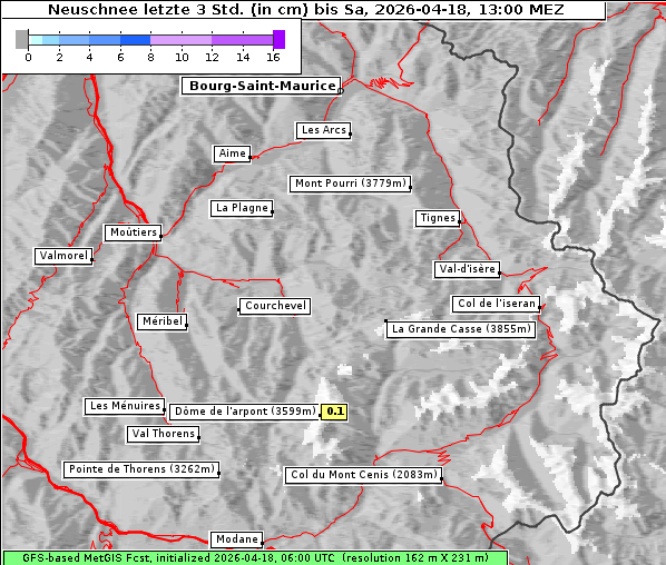 Neuschnee, 18. 4. 2026