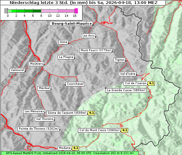 Niederschlag, 18. 4. 2026