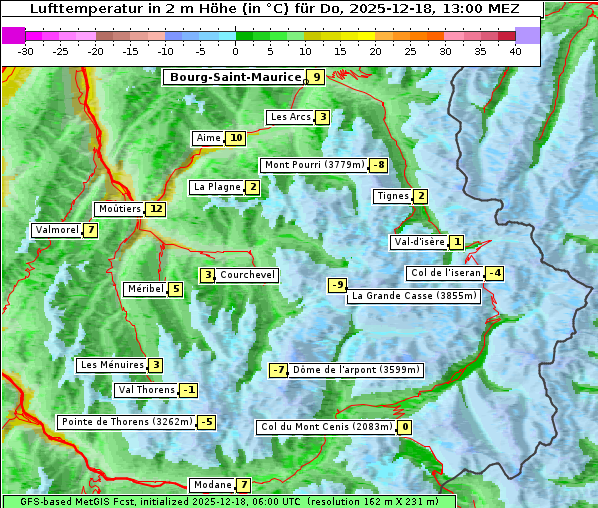 Temperatur, 18. 12. 2025
