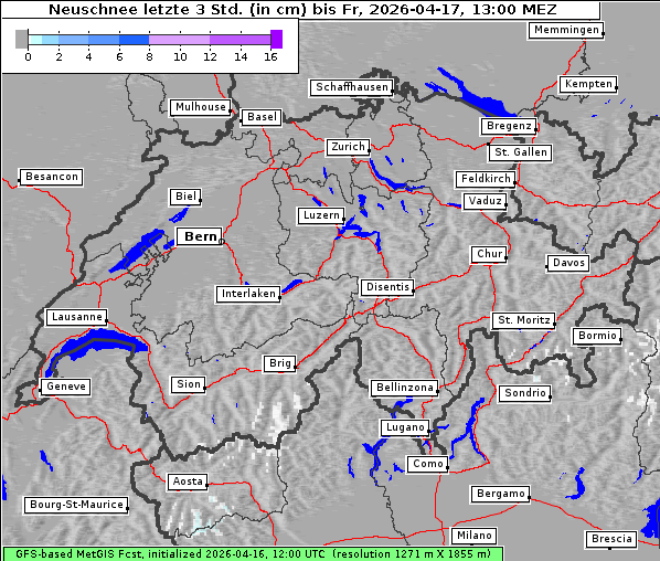 Neuschnee, 17. 4. 2026