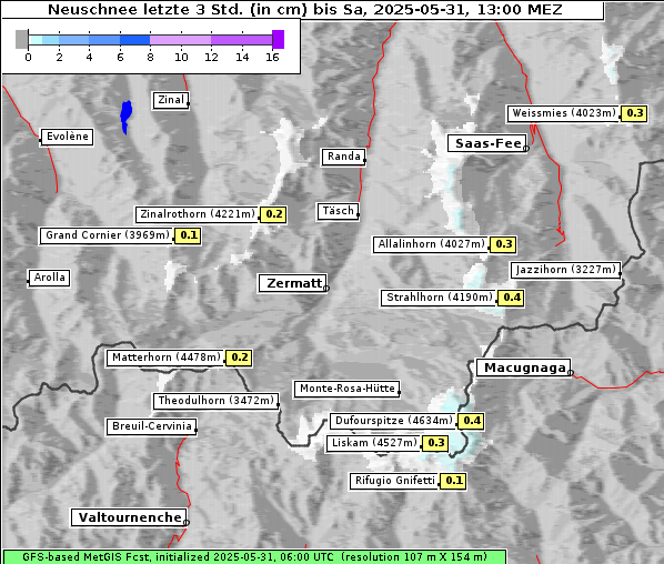 Neuschnee, 31. 5. 2025
