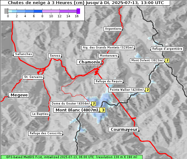 Neuschnee, 13. 7. 2025