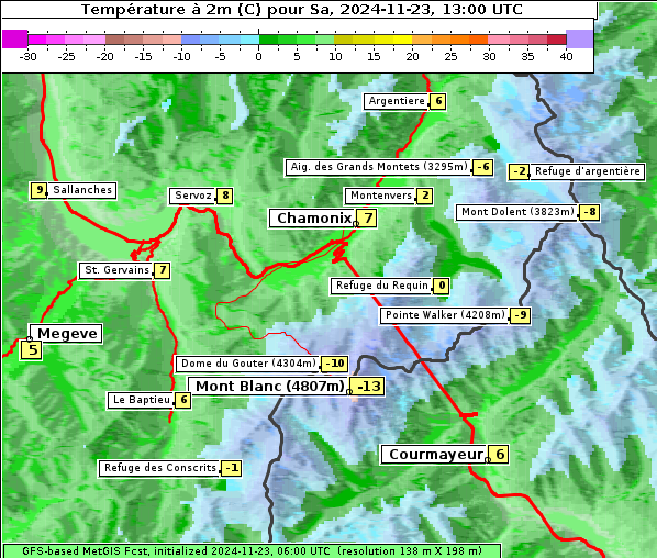 Temperatur, 23. 11. 2024