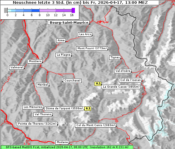 Neuschnee, 17. 4. 2026