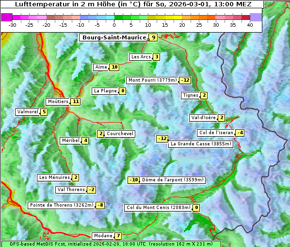 Temperatur, 1. 3. 2026