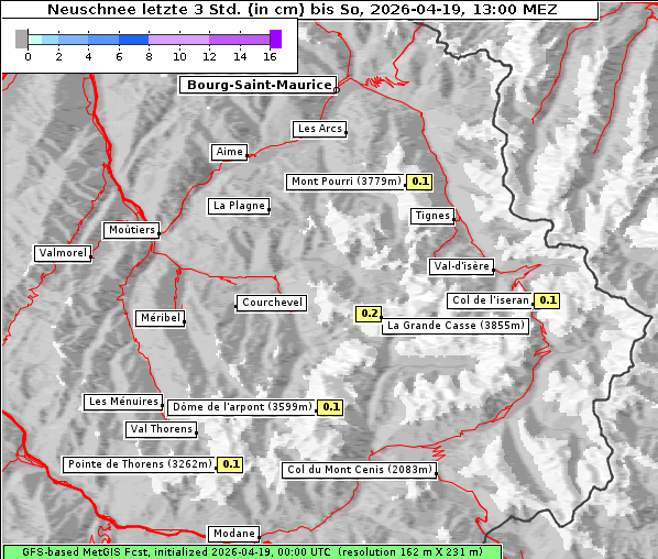 Neuschnee, 19. 4. 2026