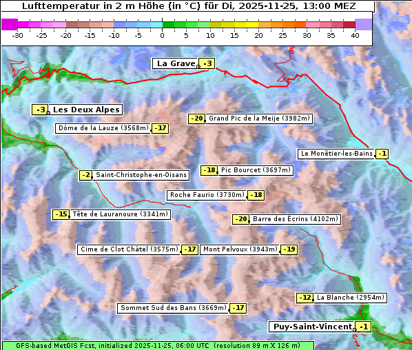 Temperatur, 25. 11. 2025