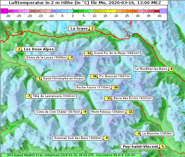 Temperatur, 16. 3. 2026