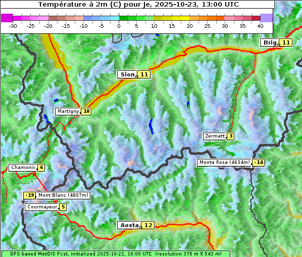 Temperatur, 23. 10. 2025
