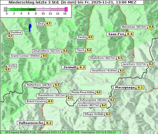 Niederschlag, 21. 11. 2025