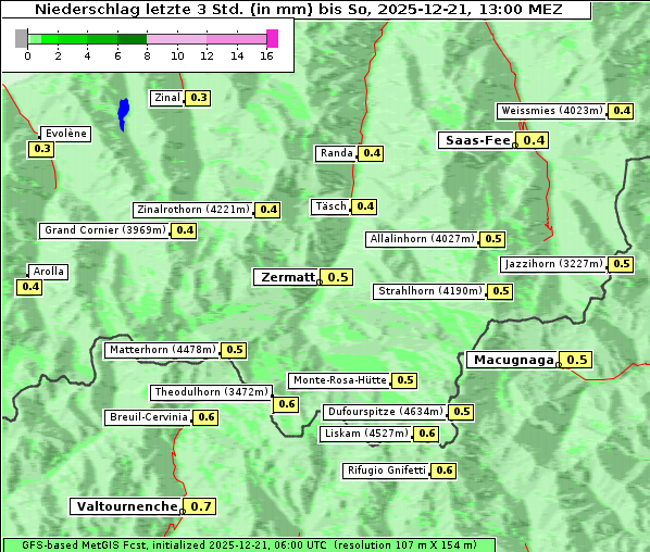 Niederschlag, 21. 12. 2025
