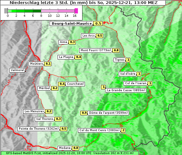 Niederschlag, 21. 12. 2025