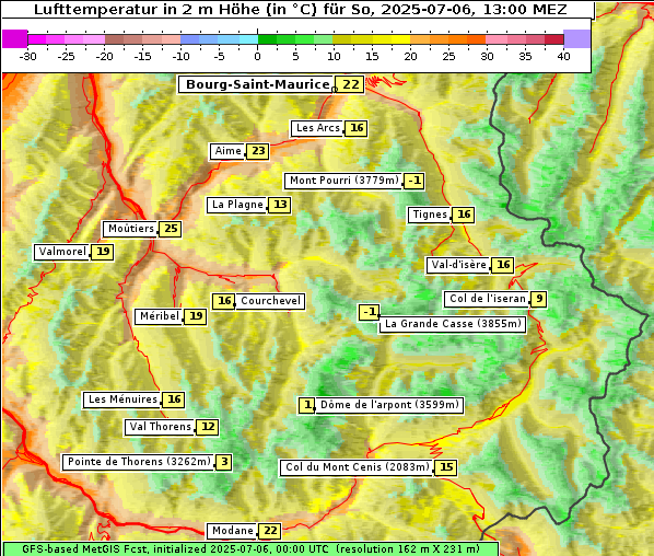 Temperatur, 6. 7. 2025
