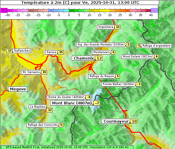 Temperatur, 31. 10. 2025