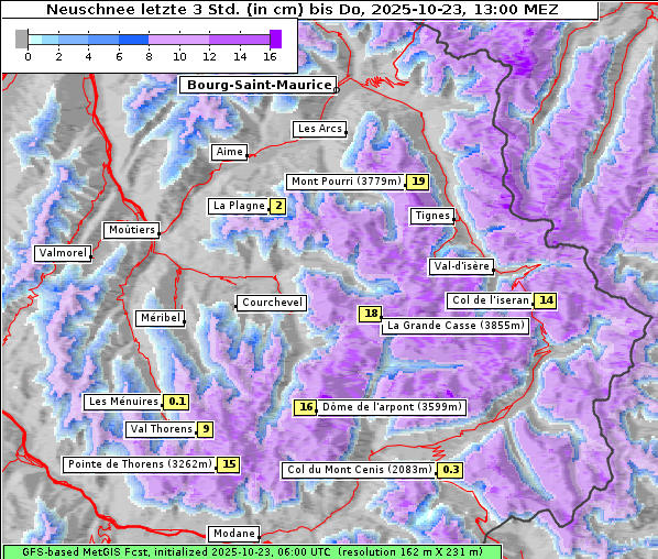 Neuschnee, 23. 10. 2025