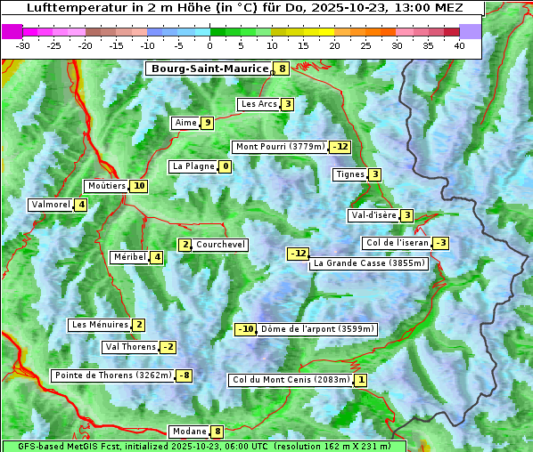 Temperatur, 23. 10. 2025