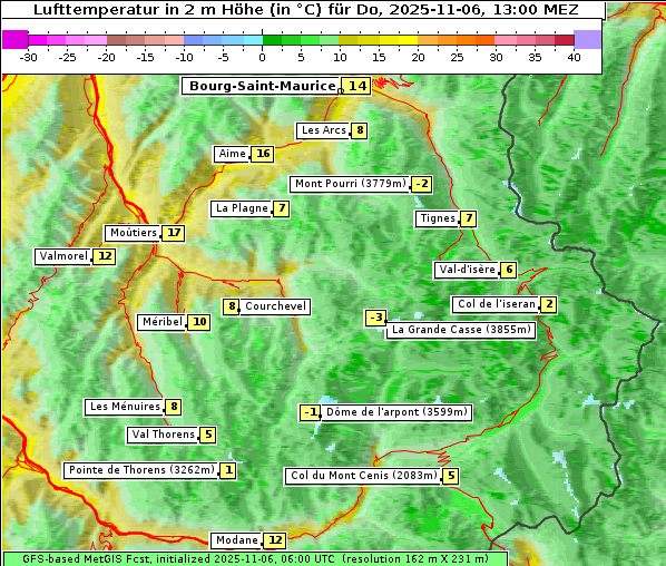 Temperatur, 6. 11. 2025